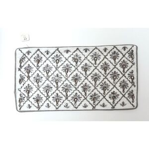 NWT Beaded Cushion Cover Holiday Embellished White Pillowcase Christmas NYE Lux